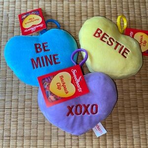 🆕BUNDLE: SWEETHEARTS PLUSHIE/BACK PACK CLIP (3 styles included) NWT